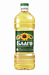 Масло подсолнечное рафинированное дезодорированное «БЛАГО», первый сорт, 1,8л 