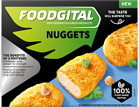 Полуфабрикаты растительные формованные в панировке замроженные "Foodgital Nuggets with vegetable protein"