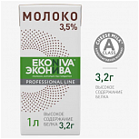 Молоко питьевое ультрапастеризованное с массовой долей жира 3,5%, "ЭкоНива Professional Line"