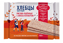Хлебцы хрустящие Рисово-пшенные с киноа и кунжутом 100г (Без Глютена)