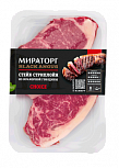 Полуфабрикат мясной из говядины мелкокусковой бескостный категории А замороженный Стейк "Стриплойн" из говядины Choice  Black Angus