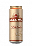 Пиво светлое (пастеризованное) «Балтика мягкое» №7, ал. банка 0,45 л